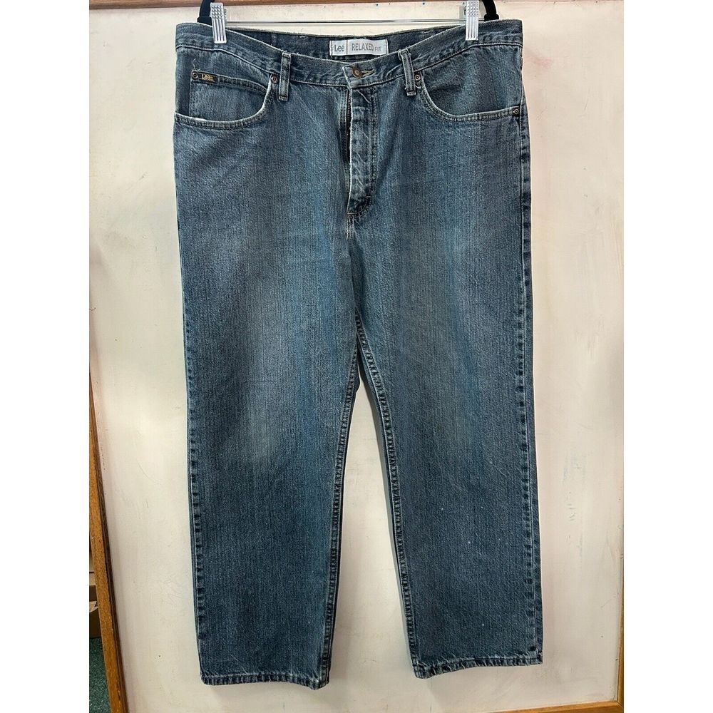 Vintage‎ Lee Jeans Mens 40x30 Blue Relaxed Fit Tapered Workwear Measures 38x28